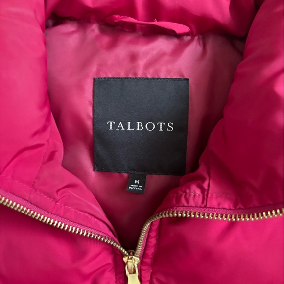 Talbots medium Red Down Filled Puffer Vest - Picture 4 of 4